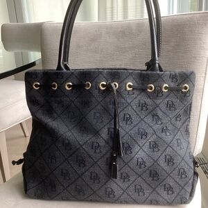Dooney & Bourke Large black satchel monogram Tote Bag